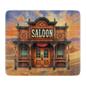 Cooler Western Saloon Mancave Bar Schneidebrett (Vorderseite)