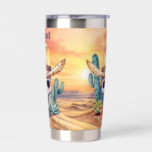 Cooler Western Schädelname Thermobecher (Links)