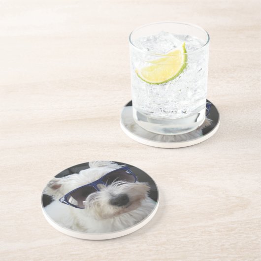 Cooler Westie Untersetzer (Seite)