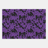 Cooler Whimsischer Drache & Würfel als Lila und ro Geschenkpapier Set (Vorderseite 2)