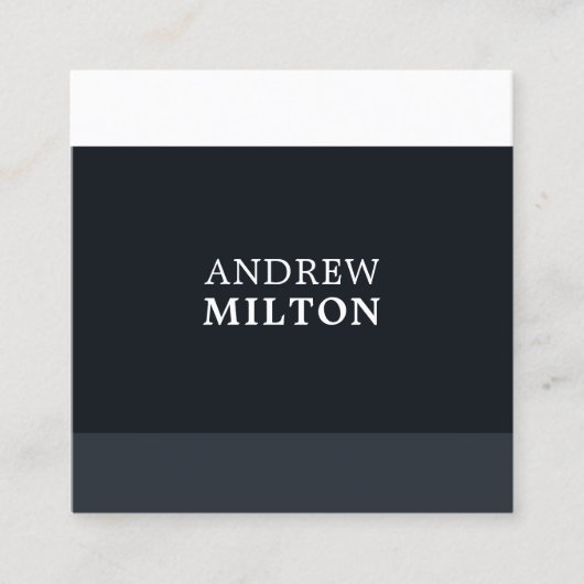 Cooler White Stripes-Berater Quadratische Visitenkarte (Vorderseite)