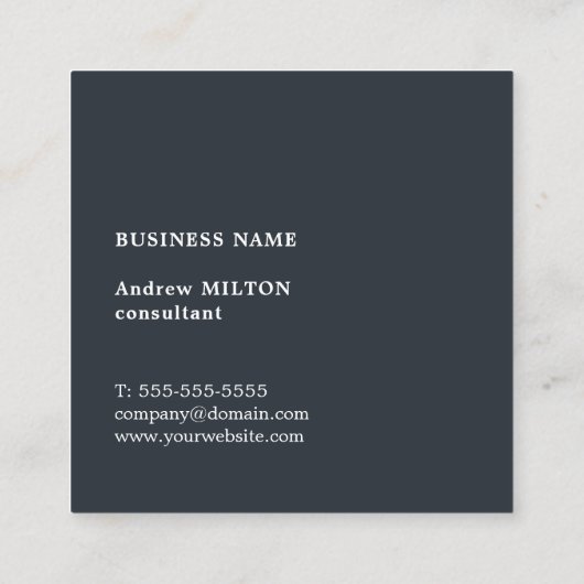 Cooler White Stripes-Berater Quadratische Visitenkarte (Rückseite)