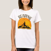 Cooler Wilder Leser Sunset Mountain T-Shirt (Vorderseite)