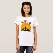 Cooler Wilder Leser Sunset Mountain T-Shirt (Vorne ganz)