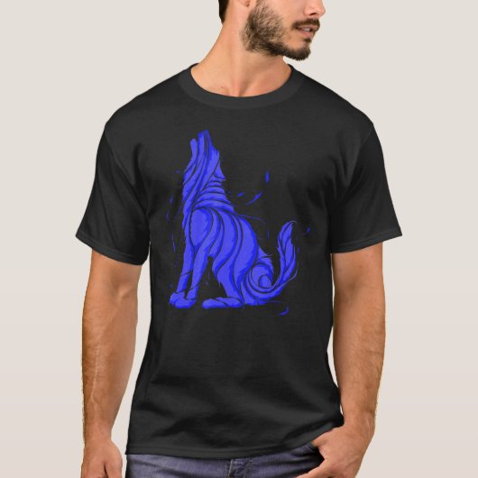 Cooler Wilder Wolf Howling Wildtiere Wolve T-Shirt (Vorderseite)