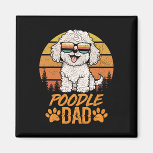Cooler Wildspielzeug Poodle Vater Vatertag für Paw Magnet