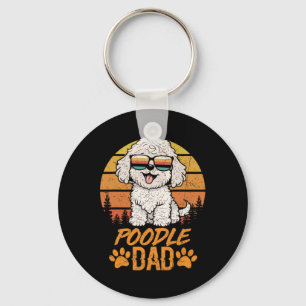 Cooler Wildspielzeug Poodle Vater Vatertag für Paw Schlüsselanhänger