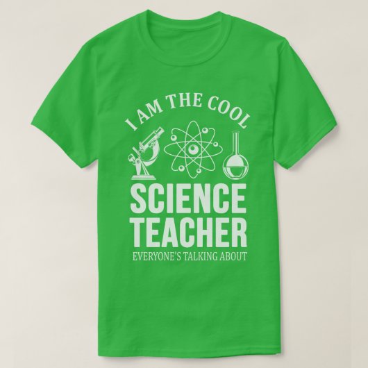 Cooler Wissenschaftslehrer T-Shirt (Design vorne)