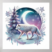 Cooler Wolf liebt Tier Poster (Vorne)