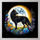 Cooler Wolf liebt Tier Poster (Vorne)