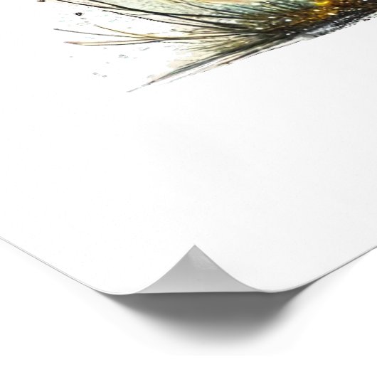 Cooler Wolf liebt Tier Poster (Ecke)