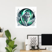 Cooler Wolf liebt Tier Poster (Heimbüro)