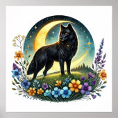 Cooler Wolf liebt Tier Poster (Vorne)