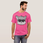Cooler Wolf mit Sonnenbrille Wolf Liebe Wölfe T-Shirt (Vorne ganz)