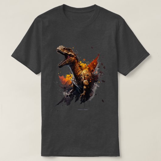 Cooler wütender Dinosaurier-Wildraptor 1 T-Shirt (Design vorne)
