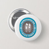 Cooler wütender Wissenschaftler-Verein Button (Vorne & Hinten)
