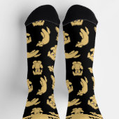 Cooler Yoga Doodle Niedliches Welpenmuster Socken (Oben)