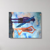 Cooler Yoga Surf Sunset Single drucken Leinwanddruck (Vorderseite)