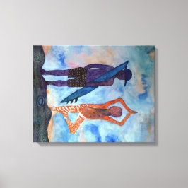 Cooler Yoga Surf Sunset Single drucken Leinwanddruck