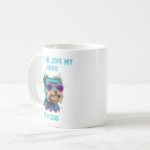 Cooler Yorkie Hund mit Sonnenbrille Kaffeetasse (Vorderseite Links)