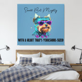 Cooler Yorkie Hund mit Sonnenbrille Leinwanddruck (Insitu (Schlafzimmer))