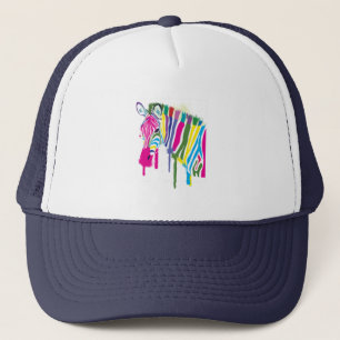 Cooler Zebra Graffiti Spray Tropfen Paint Animal L Truckerkappe