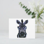 Cooler Zebra mit Gläsern Postkarte (Stehend Vorderseite)