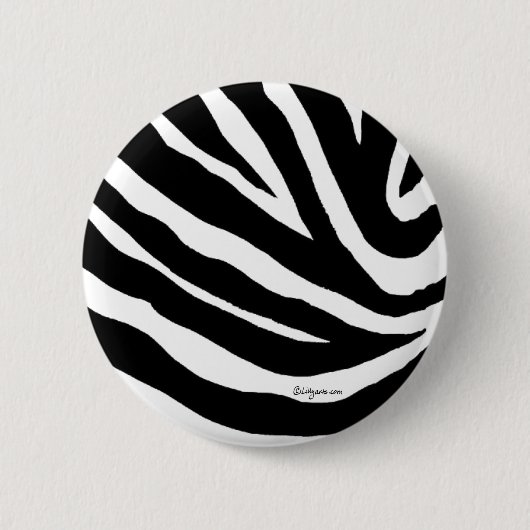 Cooler Zebra Stripes Knopf-Button Button (Vorderseite)