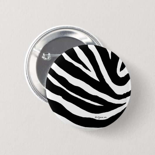 Cooler Zebra Stripes Knopf-Button Button (Vorne & Hinten)