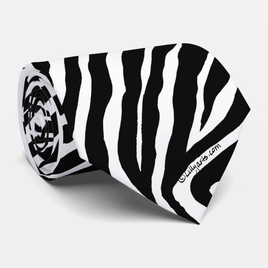 Cooler Zebra Stripes Krawatte (Gerollt)