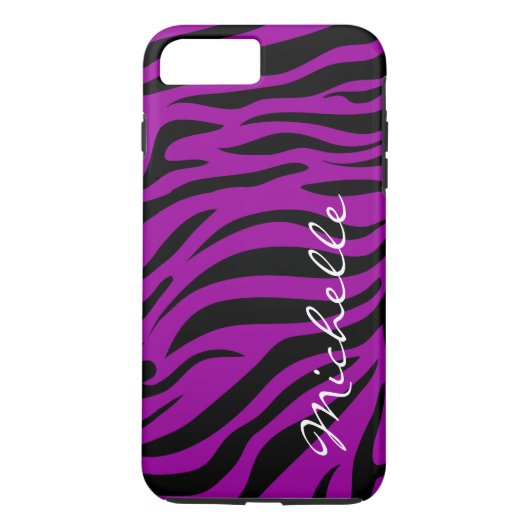 Cooler Zebra Stripes Monogramm Case-Mate iPhone Hülle (Rückseite)