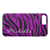 Cooler Zebra Stripes Monogramm Case-Mate iPhone Hülle (Rückseite (Horizontal))
