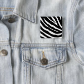 Cooler Zebra Stripes quadratisches Button (Beispiel)