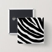 Cooler Zebra Stripes quadratisches Button (Vorne & Hinten)