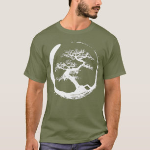 Cooler Zen-Bonsai-Tree im Enso-Kreis T-Shirt