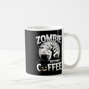 Cooler Zombie vor dem Kaffee Halloween Lustig Kaffeetasse