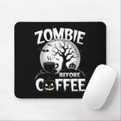 Cooler Zombie vor Kaffeehaus Funny Mousepad (Mit Mouse)