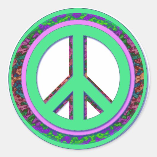 Coolere Friedensklemme Runder Aufkleber (Vorderseite)