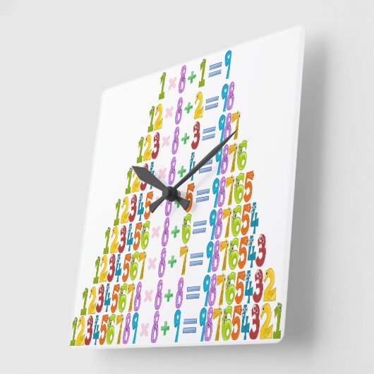 Coolere Funny Math Equations Quadratische Wanduhr (Winkel)
