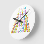 Coolere Funny Math Equations Runde Wanduhr (Winkel)