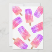 Cooles 1 Popsicle Girl 1. Geburtstag Einladung (Rückseite)