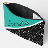 Cooles 3-Töne-Design personalisiert Zubehörtasche (Offen)