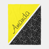 Cooles 3-Töne-Design personalisierte Fleecedecke (Vorderseite)