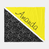 Cooles 3-Töne-Design personalisierte Fleecedecke (Vorderseite (Horizontal))