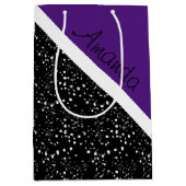 Cooles 3-Töne-Design personalisiertes, benutzerdef Mittlere Geschenktüte (Vorderseite)