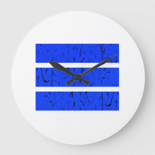 Cooles 3-zeiliges Symbol   Einheitlichkeit und Har Große Wanduhr