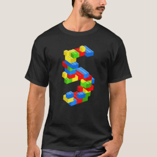 Cooles 5. Geburtstag Gebäude Blockiert 5 Jahre alt T-Shirt