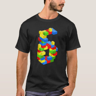 Cooles 6. Geburtstag Gebäude Blockiert 6 Jahre alt T-Shirt