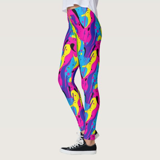 Cooles 90er Fliesenmuster Leggings (Links)