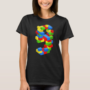 Cooles 9. Geburtstag Gebäude Blockiert 9 Jahre alt T-Shirt